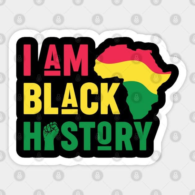I Am Black History Sticker by UrbanLifeApparel